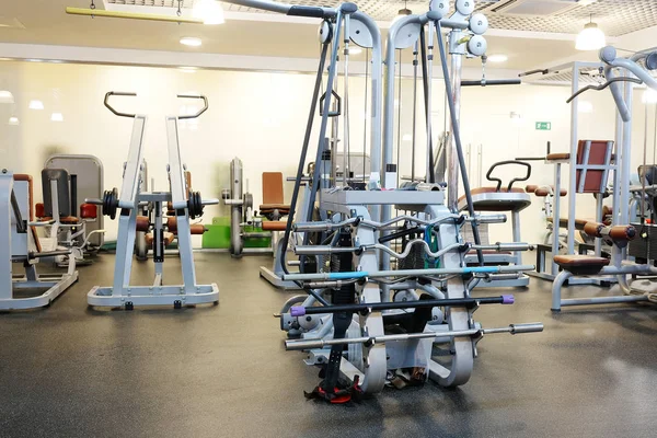 Fitness hall with fitness equipment