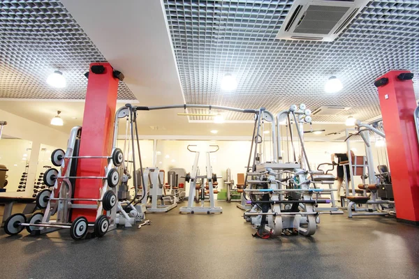 fitness hall with fitness equipment