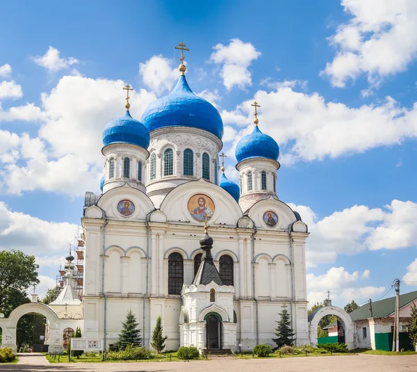 Facade of St. Nicholas Church in the village of Rogachevo, Moscow region
