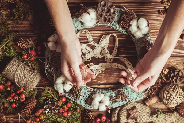 Nature wreath making