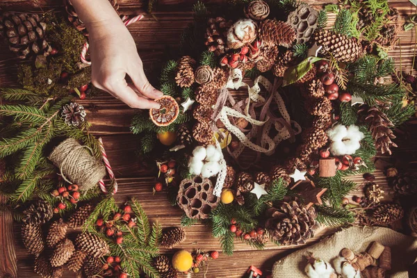 Nature wreath making