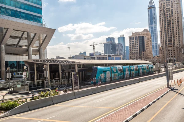 New modern tram in Dubai, UAE