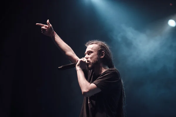 Russian rapper Detsl concert in Moscow nigth club