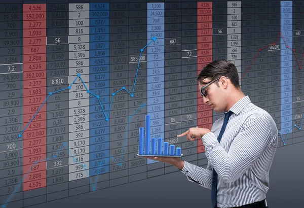 Businessman trader in stock exchange concept