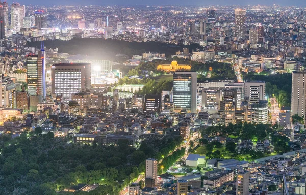 Tokyo night aerial skyline, Japan