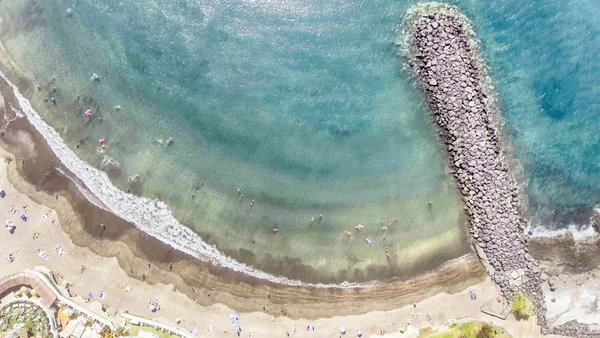 Overhead view of Las Americas Beach in Tenerife, Spain