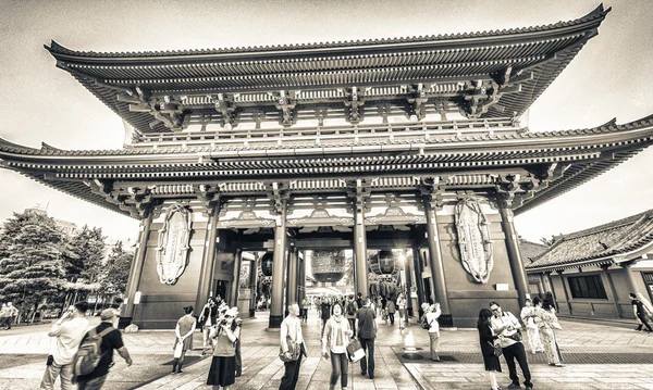 TOKYO - MAY 22, 2016: Tourists visit Senso-ji Temple in Tokyo, J