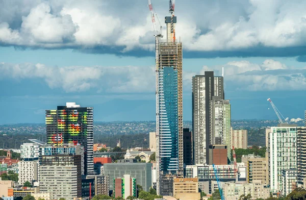 Melbourne skyline on a cloudy day, Victoria - Australia