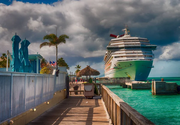 Anchored cruise ship in Key West, FL