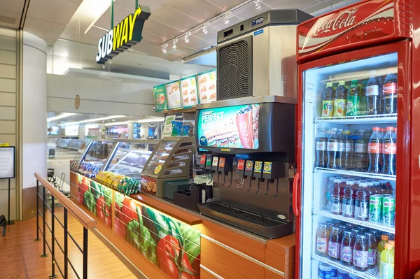 Subway in Singapore Changi Airport.