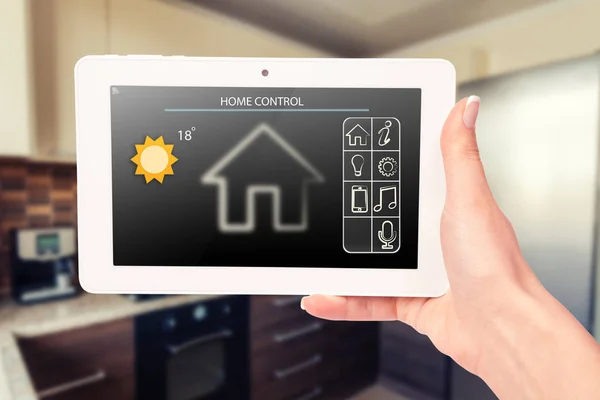 Remote home control system on a digital tablet or phone
