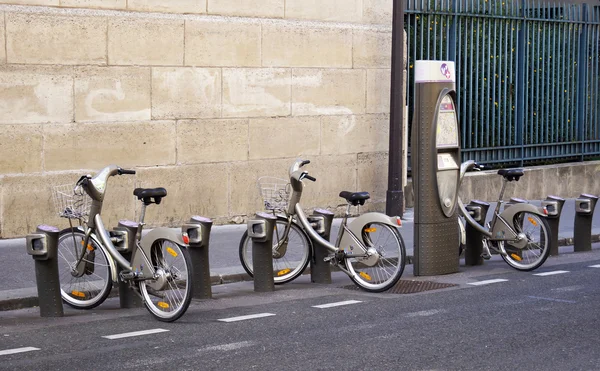 Velib bikes in Paris