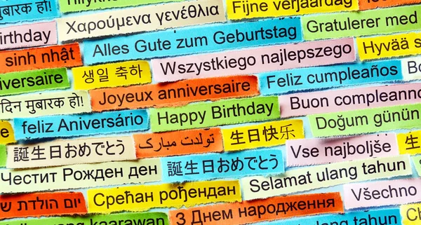 Happy Birthday  on  different languages