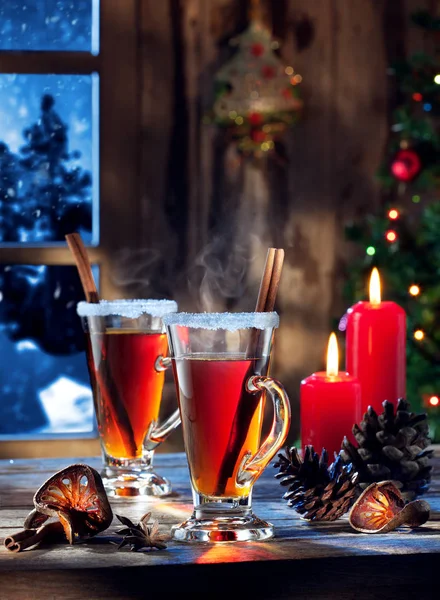 Mulled wine and candles