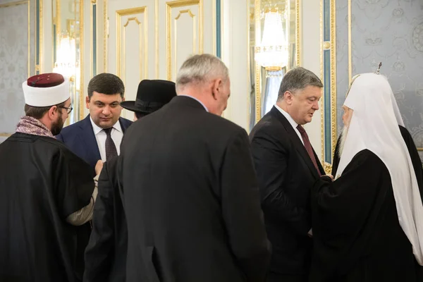 Petro Poroshenko and heads of major Ukrainian churches
