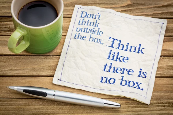 Think like there is no box.