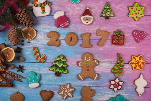 Gingerbreads for new 2017 years