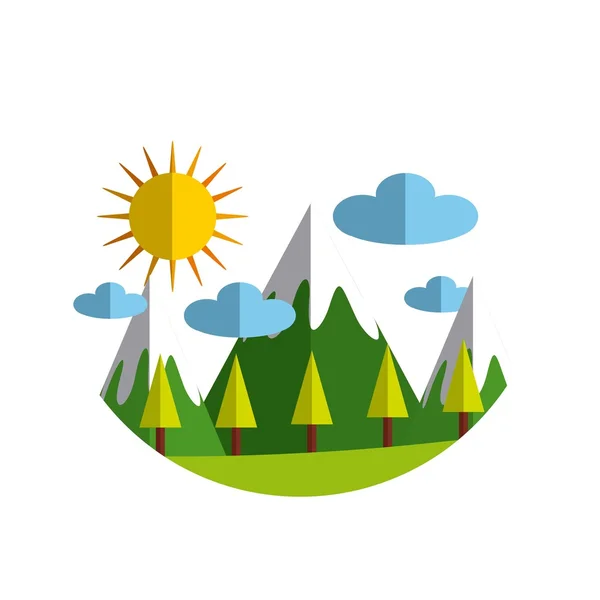 Ecology landscape nature icon