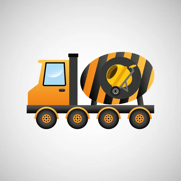 Truck mixer concrete icon graphic