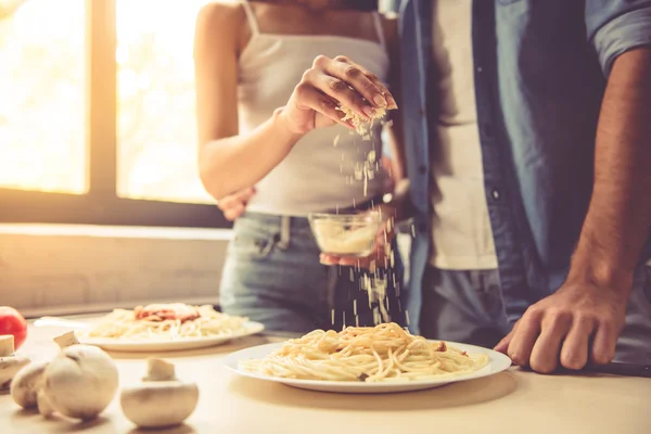 Young couple in kitchen