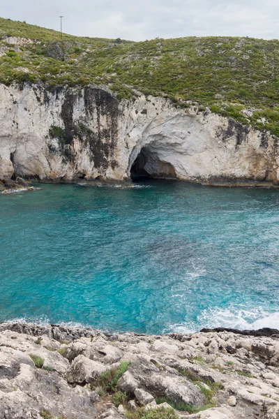 Cave at Limnionas beach bay at Zakynthos island