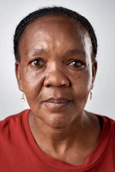 Senior african woman face