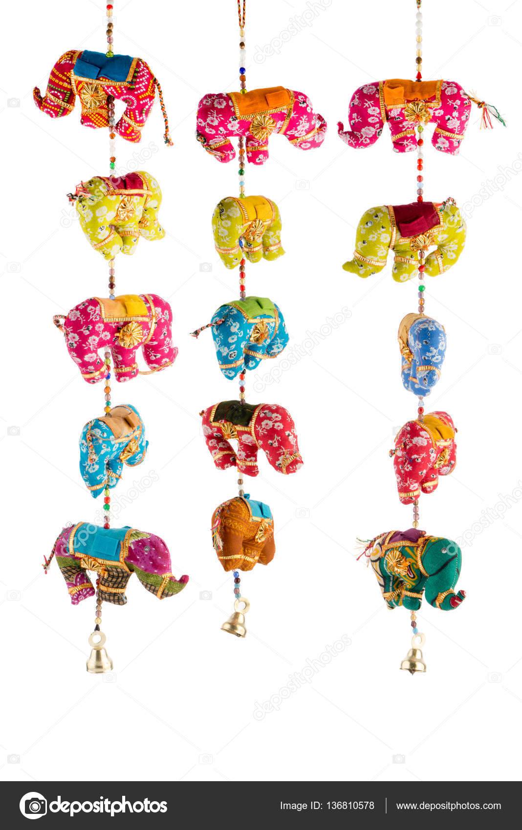 Wind Chimes With Bells Stock Photo Homydesign 136810578 Indian Handmade Wind Chimes With Bells And Decorated Toy Elephant Model Decorative Hangings Mirror Bead Work Photo By Homydesign