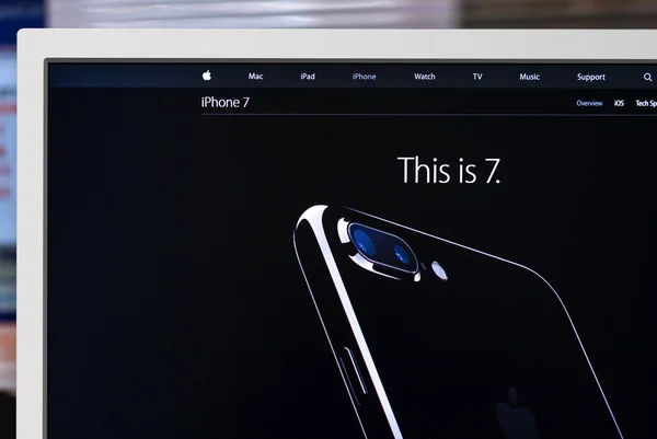 IPhone 7 on Apple Computers website