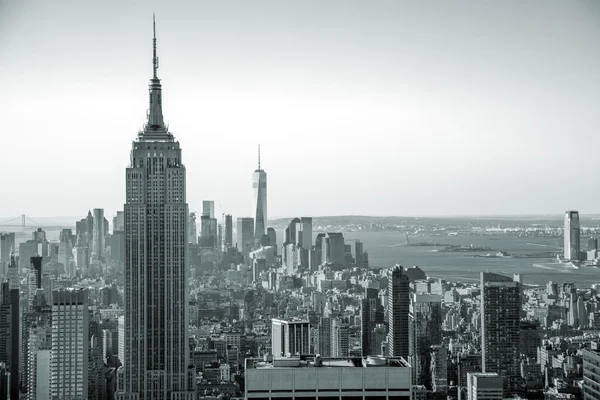 Aerial view of Manhattan skyline, NYC, USA