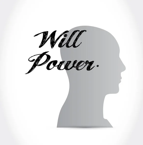 Will power mind sign concept illustration