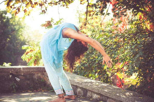 Woman practice yoga outdoor