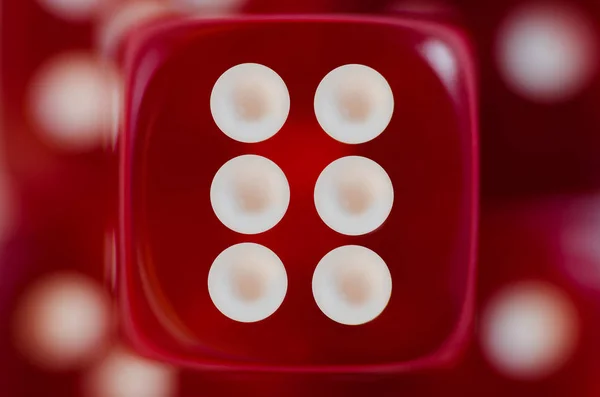 Macro photo of red dice