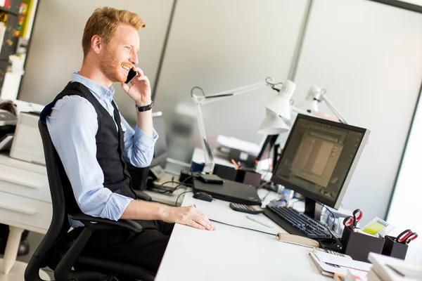 Young businessman in office