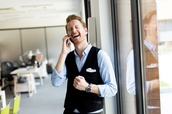 Young businessman in office