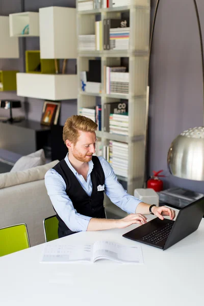 Man working on laptop