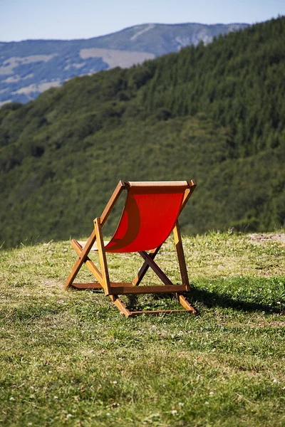 Easy chair at mountains
