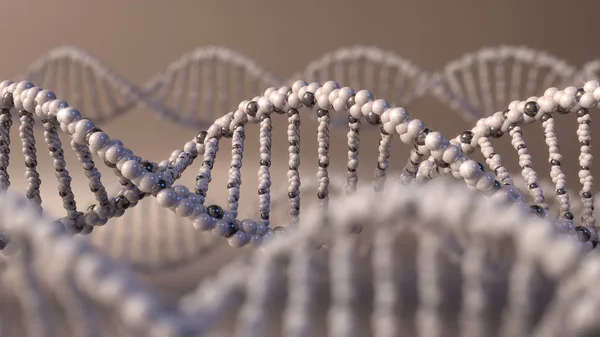 Multiple DNA molecules. Genetic disease, modern science or molecular diagnostics concepts. 3D rendering
