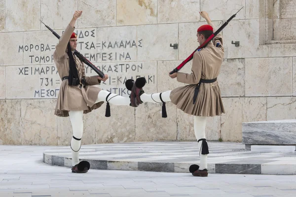 ATHENS, GREECE - SEPTEMBER 21: The Changing of the Guard ceremon
