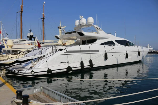 Luxury yacht in the Yacht harbour