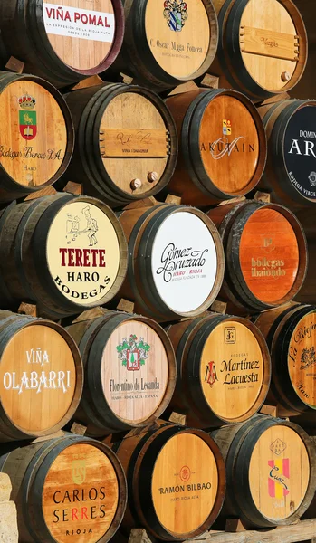 Wine barrels in Haro, La Rioja, Spain