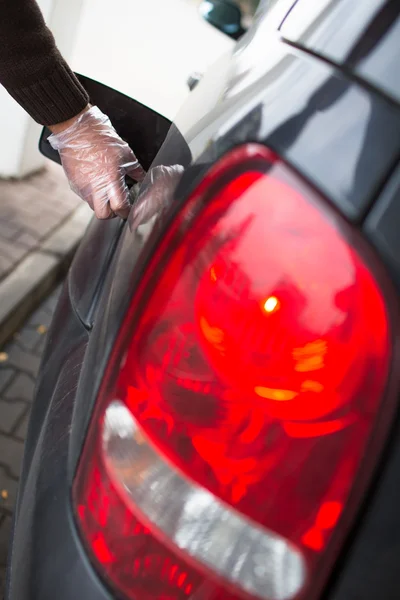 Car fueling at the gas station