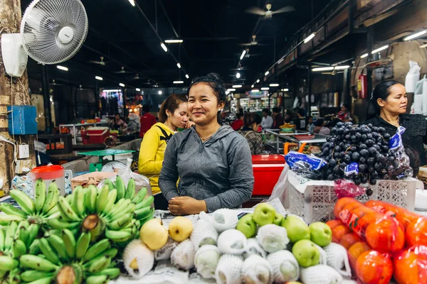Cambodia woman in market