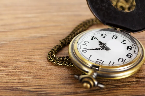 Pocket watch against a rustic background