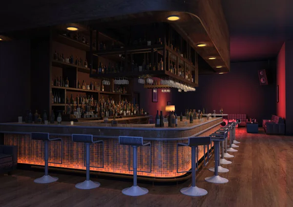 3D Rendering Lounge Bar
