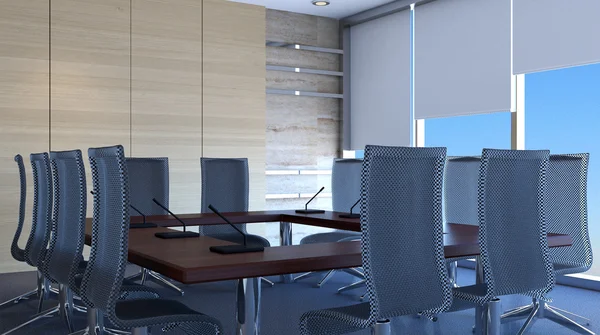 Interior of the modern office in the highlands. 3d rendering.