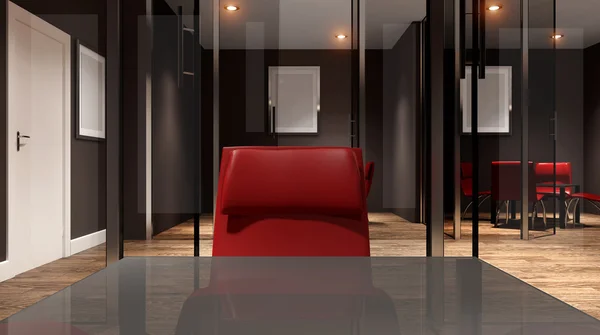 Meeting room. Office building in a new residential area. 3d rend