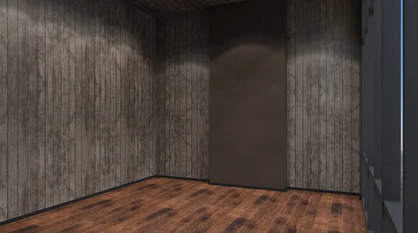 Empty living room. Empty interior. 3d render