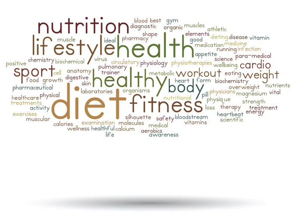 Abstract health  word cloud