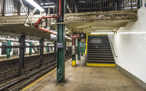 Subway station 190 street in New York