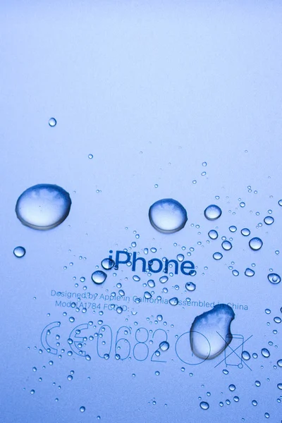 IPhone 7 Plus waterproof iPhone logo covered with water